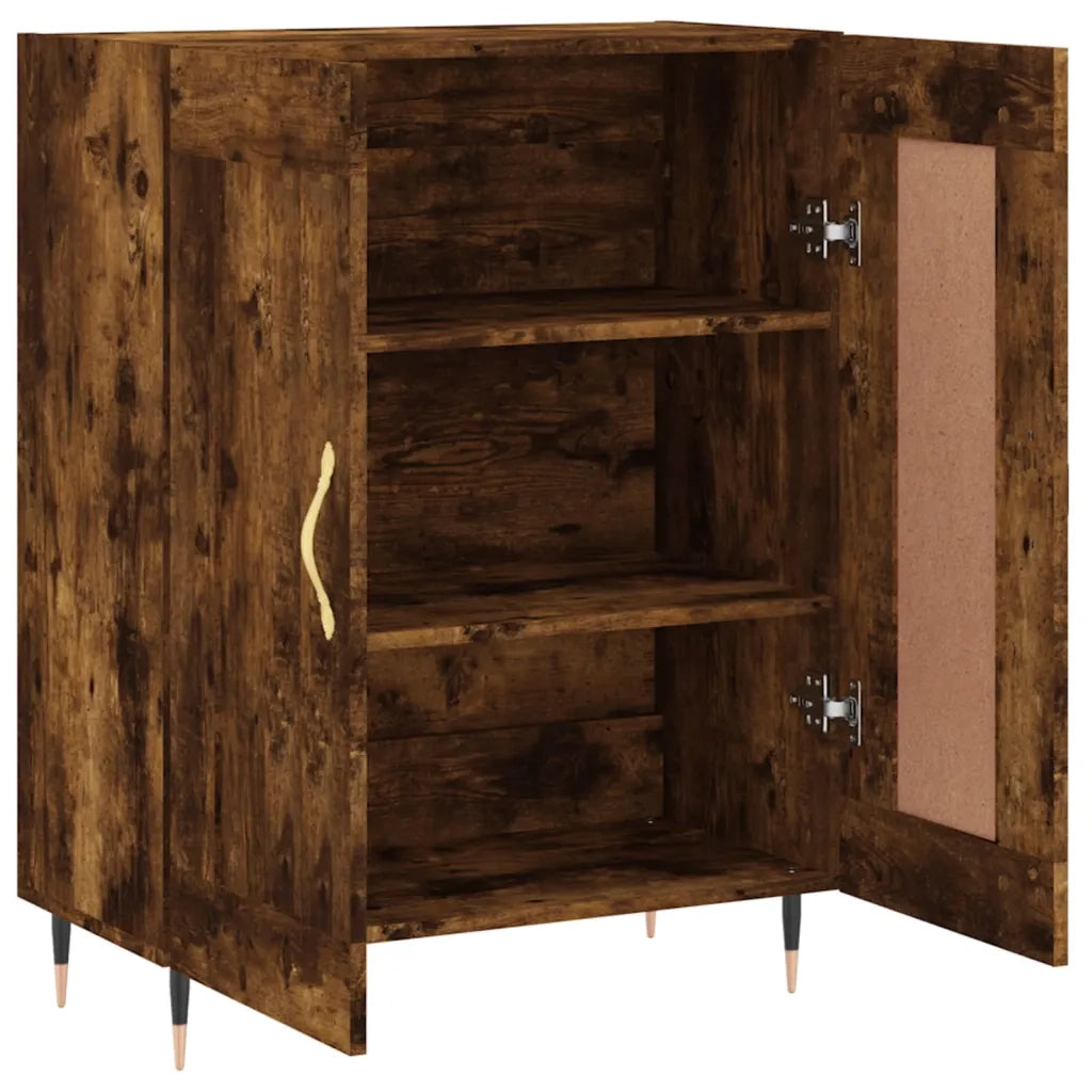 Credenza | Madia | Buffet da pranzo | Armadio da pranzo Rovere Fumo 69,5x34x90 cm in Legno Multistrato