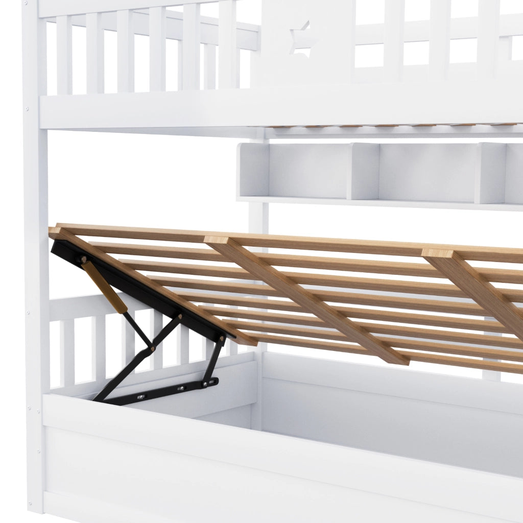 Letto a castello funzione contenitore legno 90x200 cm