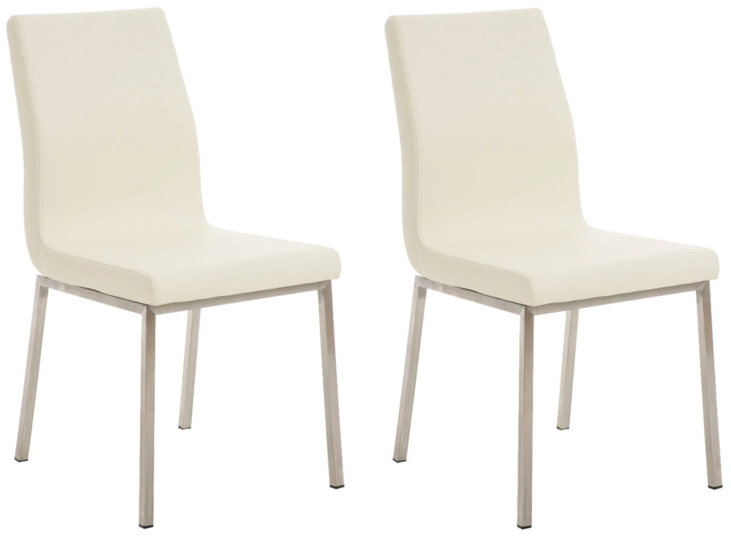 Set di 2 sedie da pranzo Colmar crema