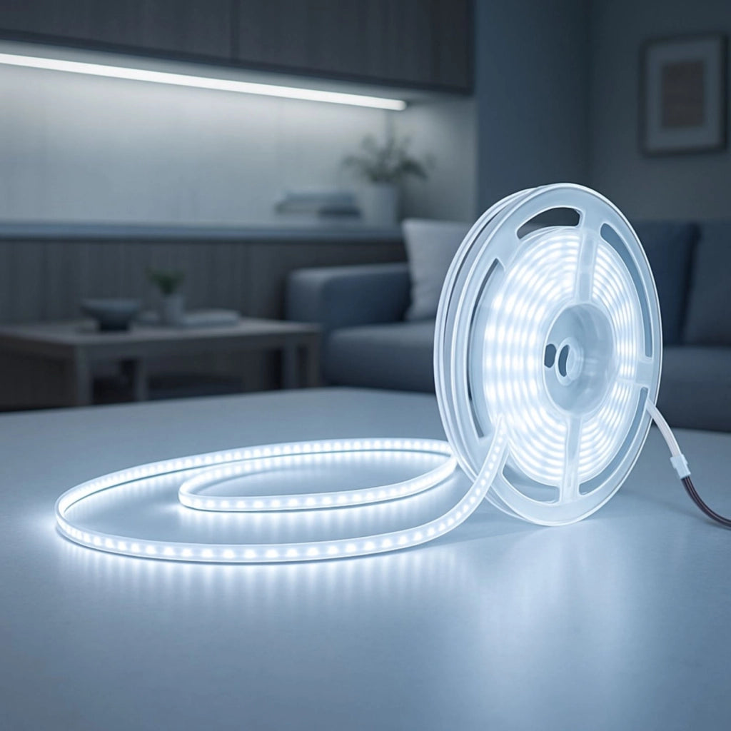 Bobina Striscia Led Slim da 4mm, 24V 16W/M 160SMD/M, Tagliabile ogni 5cm da 8 SMD 2216, IP20, Efficienza 110lm/W, CRI>90, Disponibili 3000K 4000K 6500K (Bianco Freddo 6500K)
