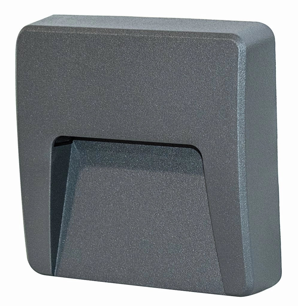 EXTRA SEGNAPASSO ESTERNO 1 LUCE GRIGIO ANTRACITE IP65 LED CCT 3000/4000/6500 °K 3W 300 lm 230V CONFEZIONE DA 10 PEZZI
