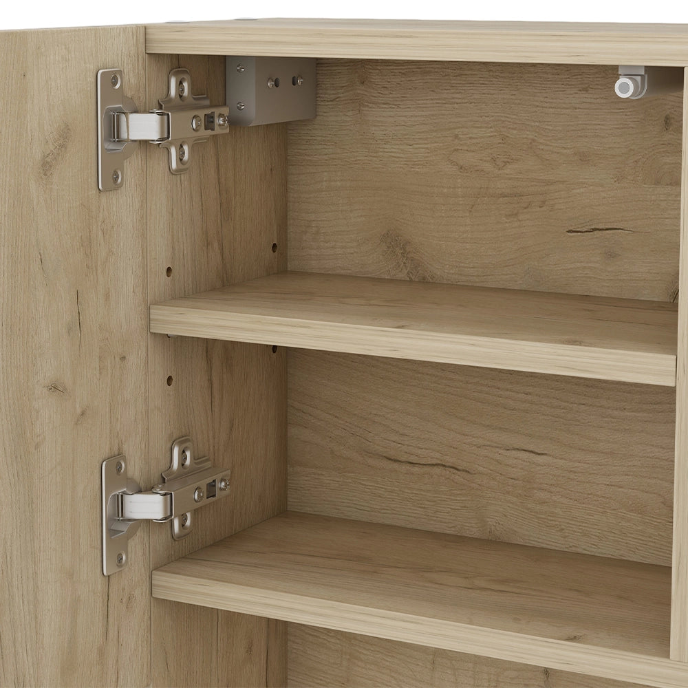 Vicco Specchio contenitore bagno Bianco 54 x 55 cm con anta e vani a giorno