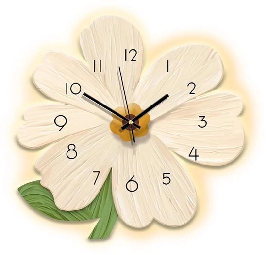 Orologio da Parete Ergonomico, Decorazione d'Arte LED da Parete, Fiori Moderni da Appendere, Adatto per Salotto, Camera da Letto, Studio, Ufficio