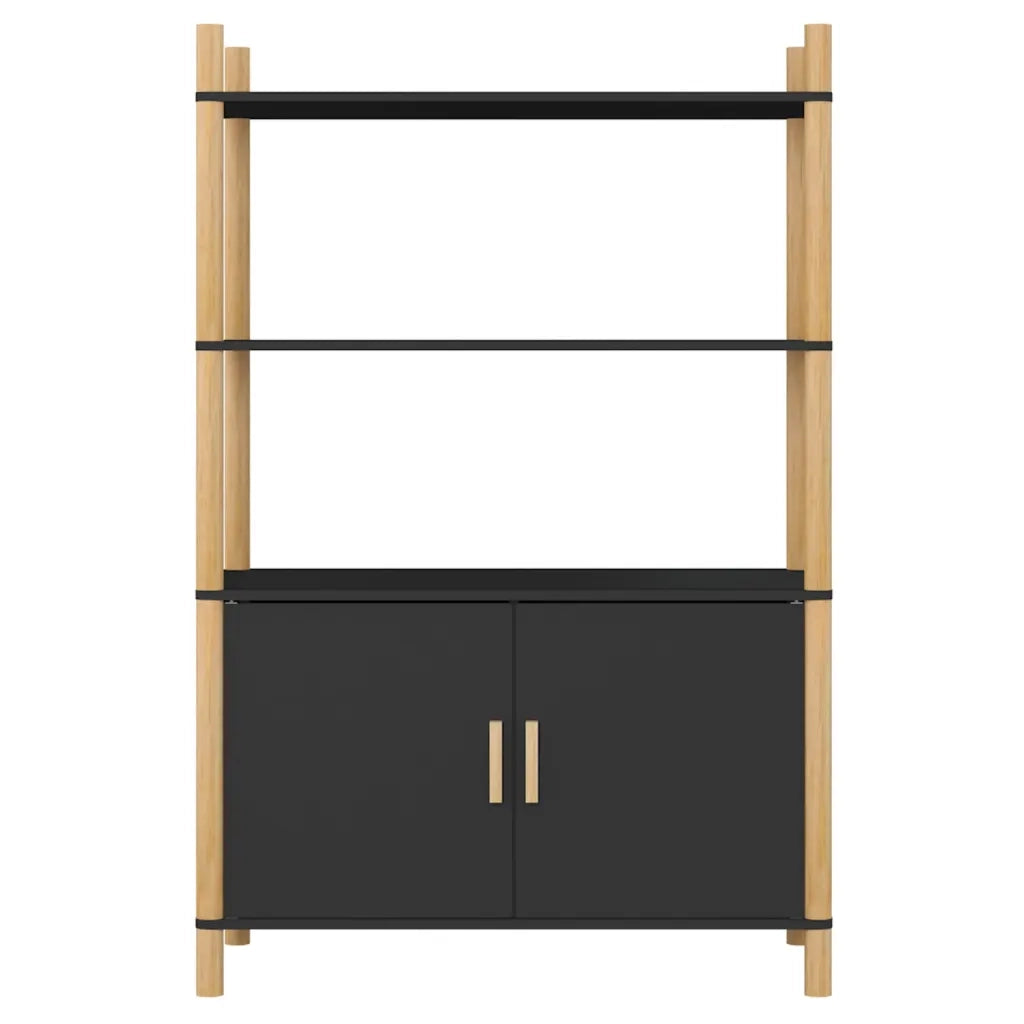 Credenza Nera 80x40x121 cm in Legno Multistrato 345700