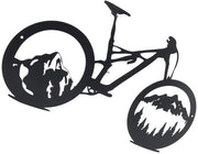 Decorazione per Parete Metallo Mountain Bike - Decorazione Moderna per Parete - Decorazione Infrangibile per Parete - Decorazione Sportiva per Parete - Decorazione per Ambiente Interno - Design Duraturo - Arte per Parete