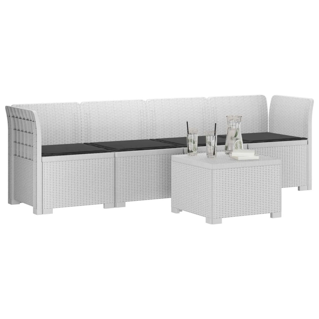 Divano da Giardino a 4 Posti con Cuscini in Stile Rattan PP 3443863