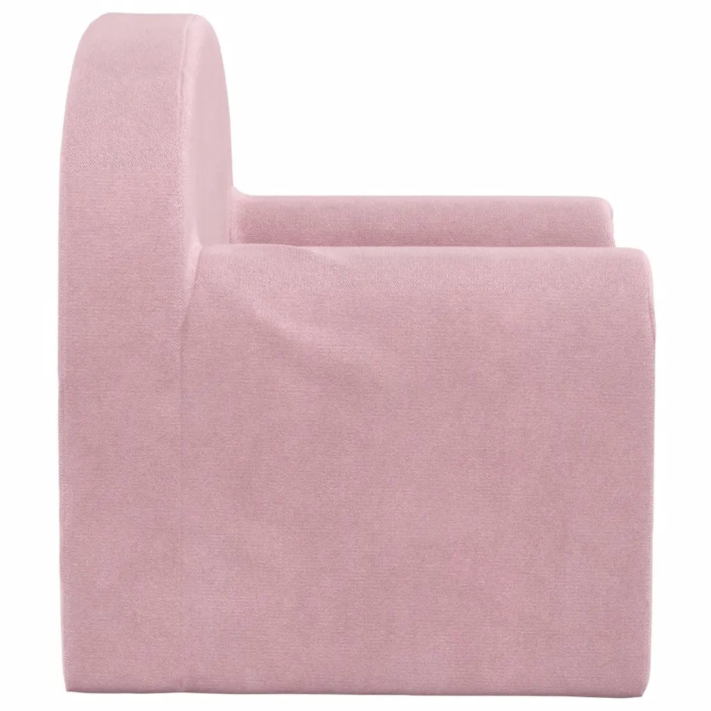 Divano letto | Sof¨¤ letto | Letto singolo per Bambini Rosa in Morbido Peluche