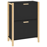 Scarpiera | Mobile per scarpe Nera 57,5x33x80 cm in Legno Multistrato