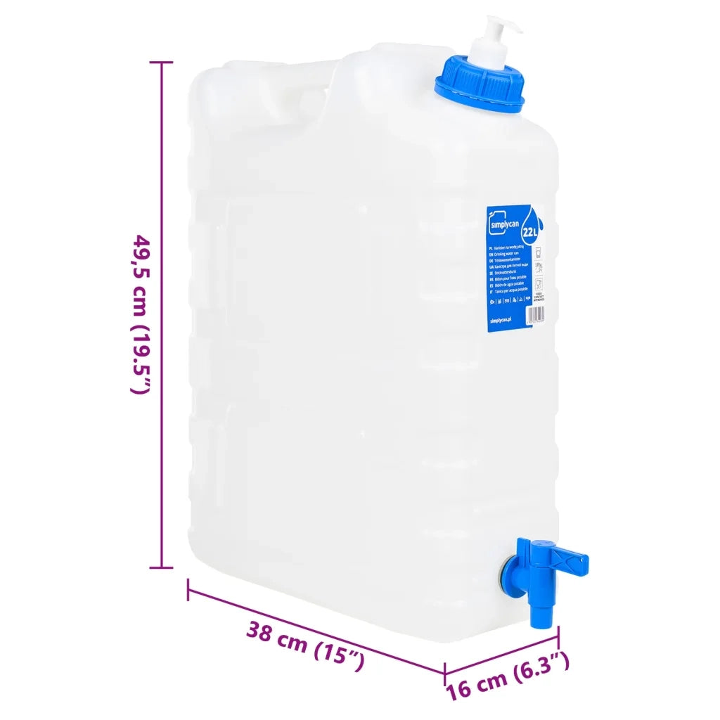 Contenitore Acqua Rubinetto e Dispenser Sapone 20 L in Plastica
