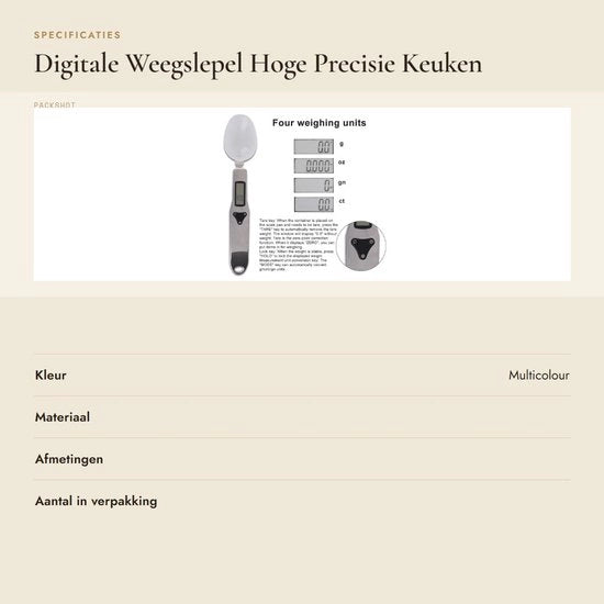Ponderatore Digitale da Cucina - 300g/0.1g Precisione - Ponderatore da Cucina in Acciaio Inox - Display LCD - Ponderatore da Cucina Digitale con Mezzaluna Digitale