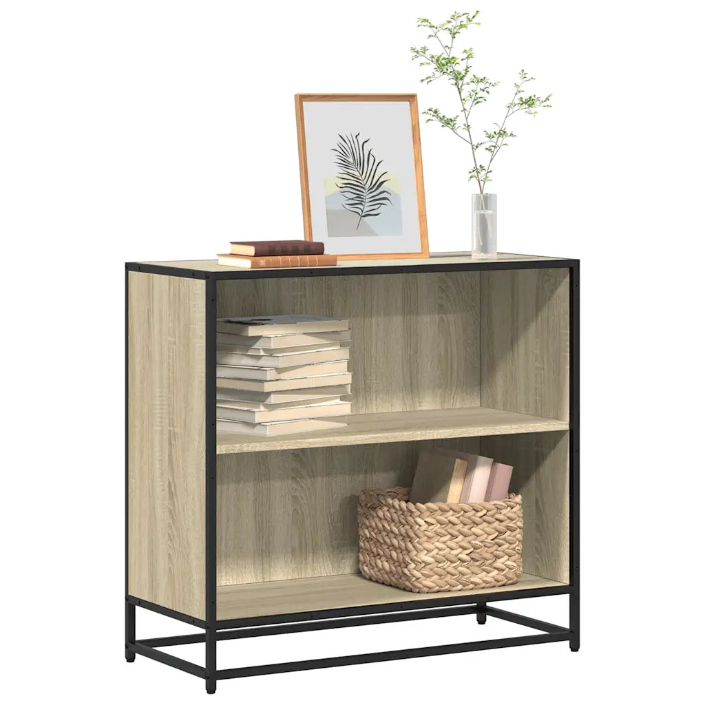 Libreria-Scaffale per Libri-Mobile di Stoccaggio Rovere Sonoma 80,5x35x76 cm in Legno Multistrato