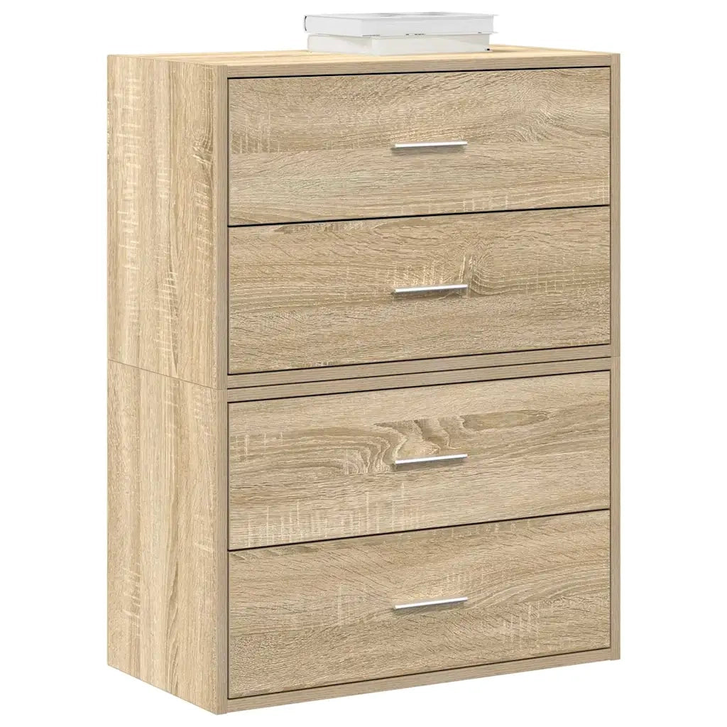 Armadi con 2 Cassetti 2 pz Rovere Sonoma 60x31x40 cm Truciolato CFW6977098