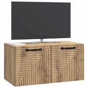 Mobile TV da Muro | Armadietto TV | Mobile Porta TV Rovere Artigianale 59,5 x 31 x 30 cm