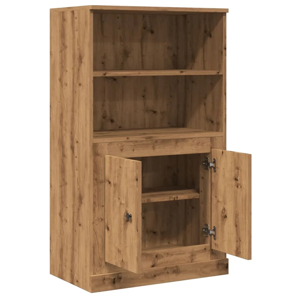 Buffet credenza cassettiera mobiletto mobile contenitore organizer cucina soggiorno salotto alto fatto a mano 60 x 35,5 x 103,5 cm legno ingegnerizzato marrone 02_0033163