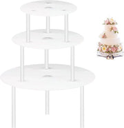 Torta con supporto centrale - 9 supporti torta - 3 livelli 12/16/20 cm - riutilizzabile - torte multi strati