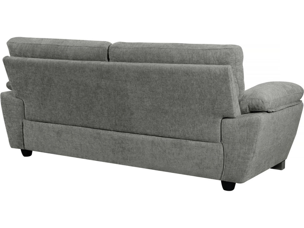 Divano fisso in tessuto "Dallas" - 210 X 88 X 90 cm - 3 posti - Grigio