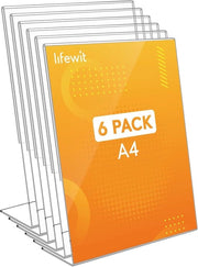 Set di 6 Bordi di Sorreggimento A4 in Acrilato per Utilizzi Vari