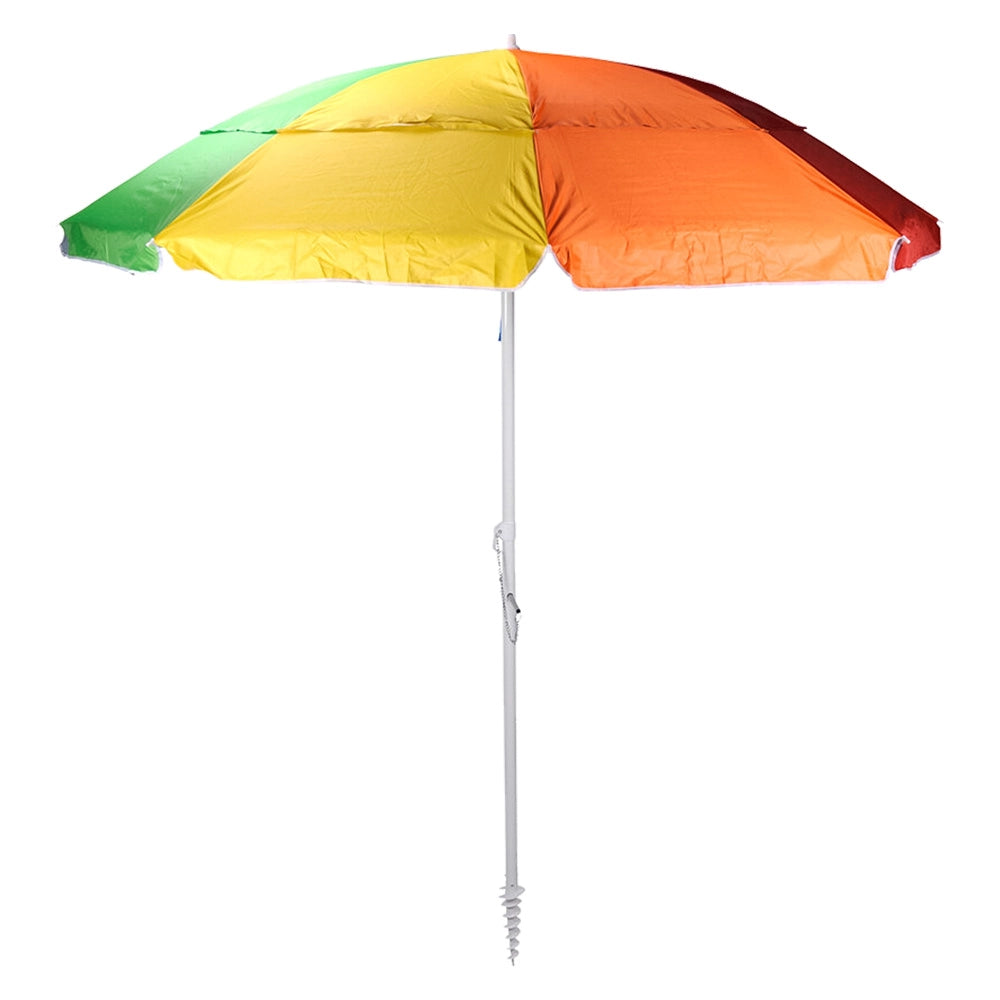 OMBRELLONE DA SPIAGGIA PALO CON SNODO Ø 2,2 mt. - puntale a spirale - col. arcobaleno  - BricoGo
