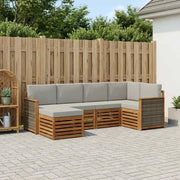 Set divano sezionale con cuscino 5 pcs Naturale e Grigio Chiaro 3384557