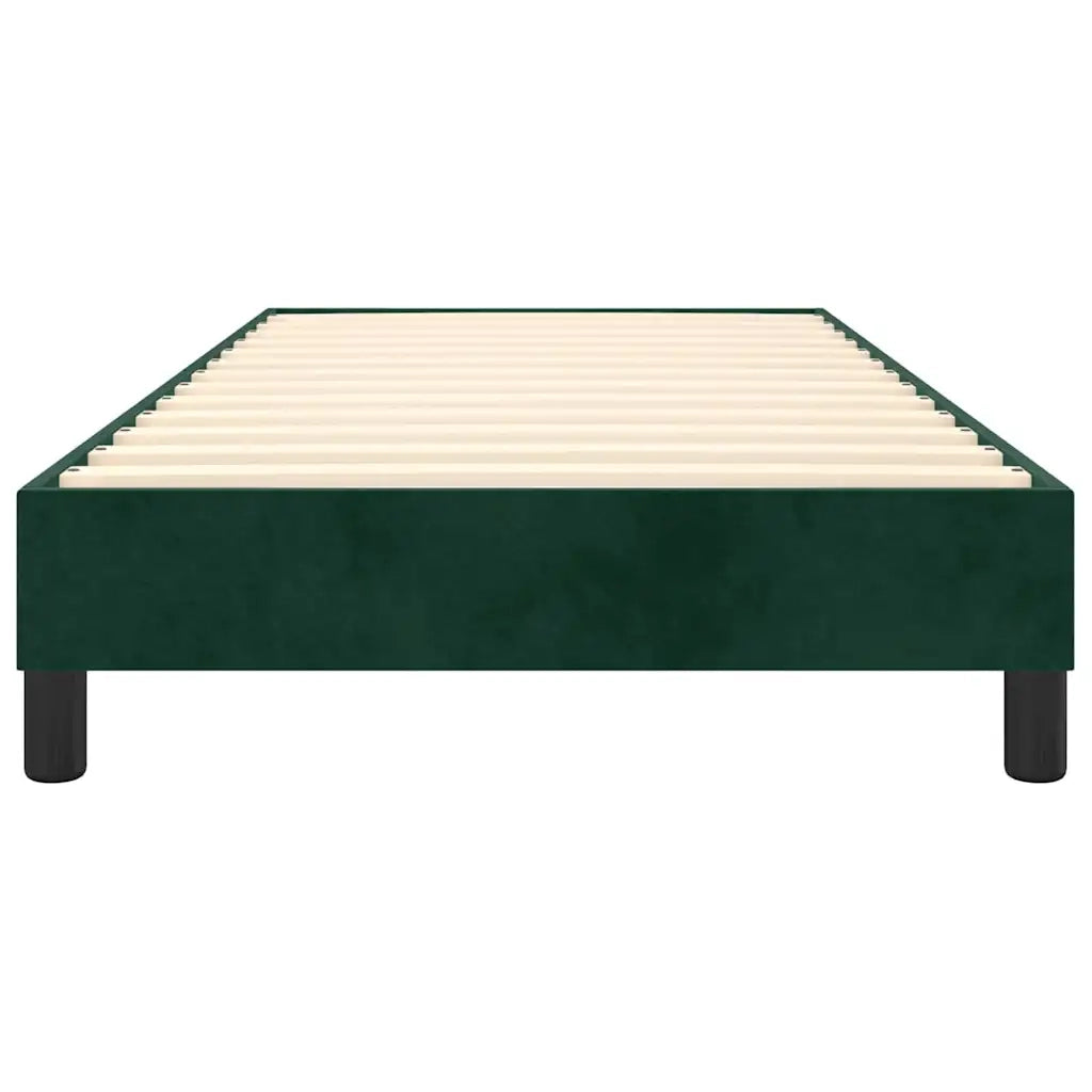 Struttura Letto a Rete a Molle Verde Scuro 90x200 cm in Velluto 3120751