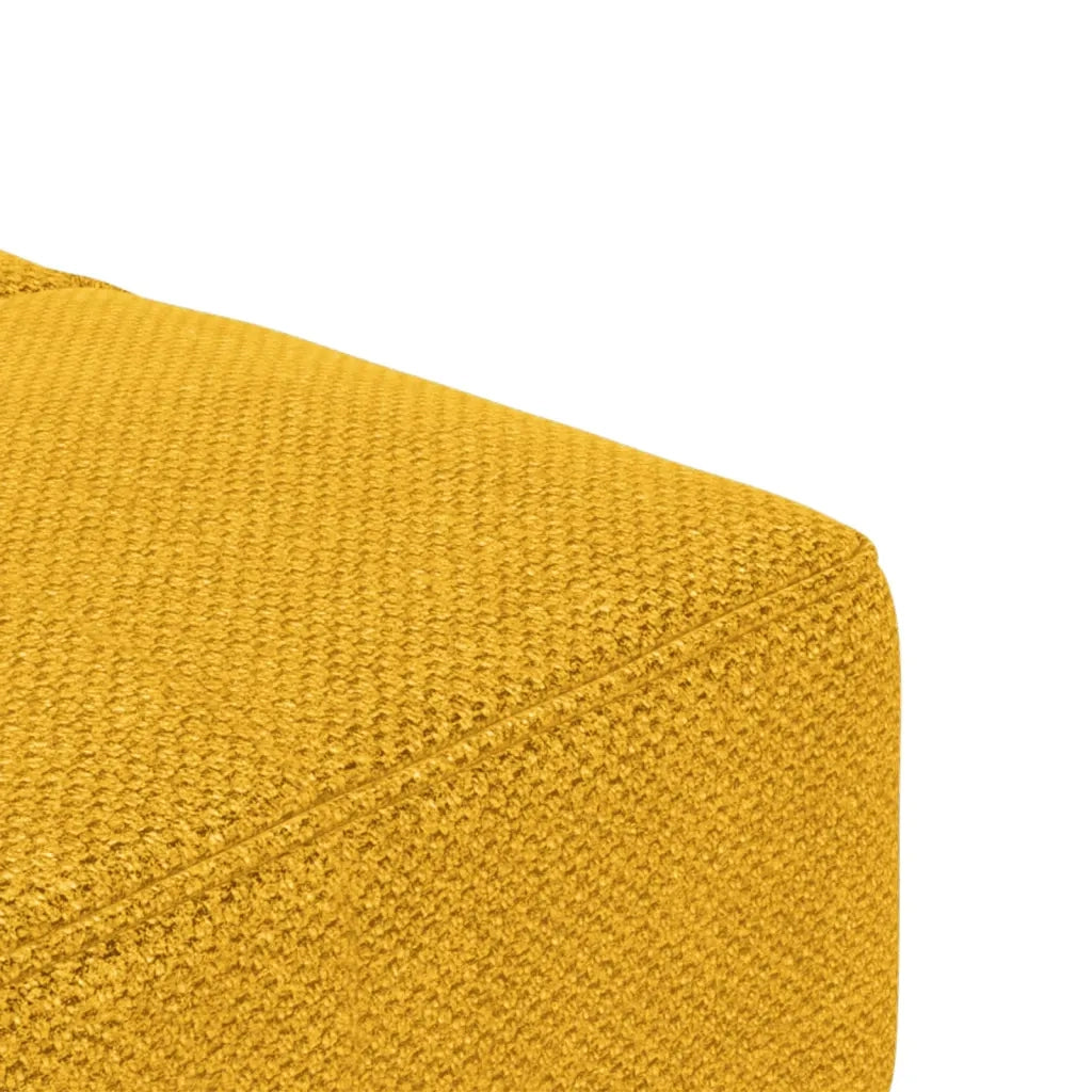 Divano Letto a 2 Posti con 2 Cuscini Giallo in Tessuto 375797