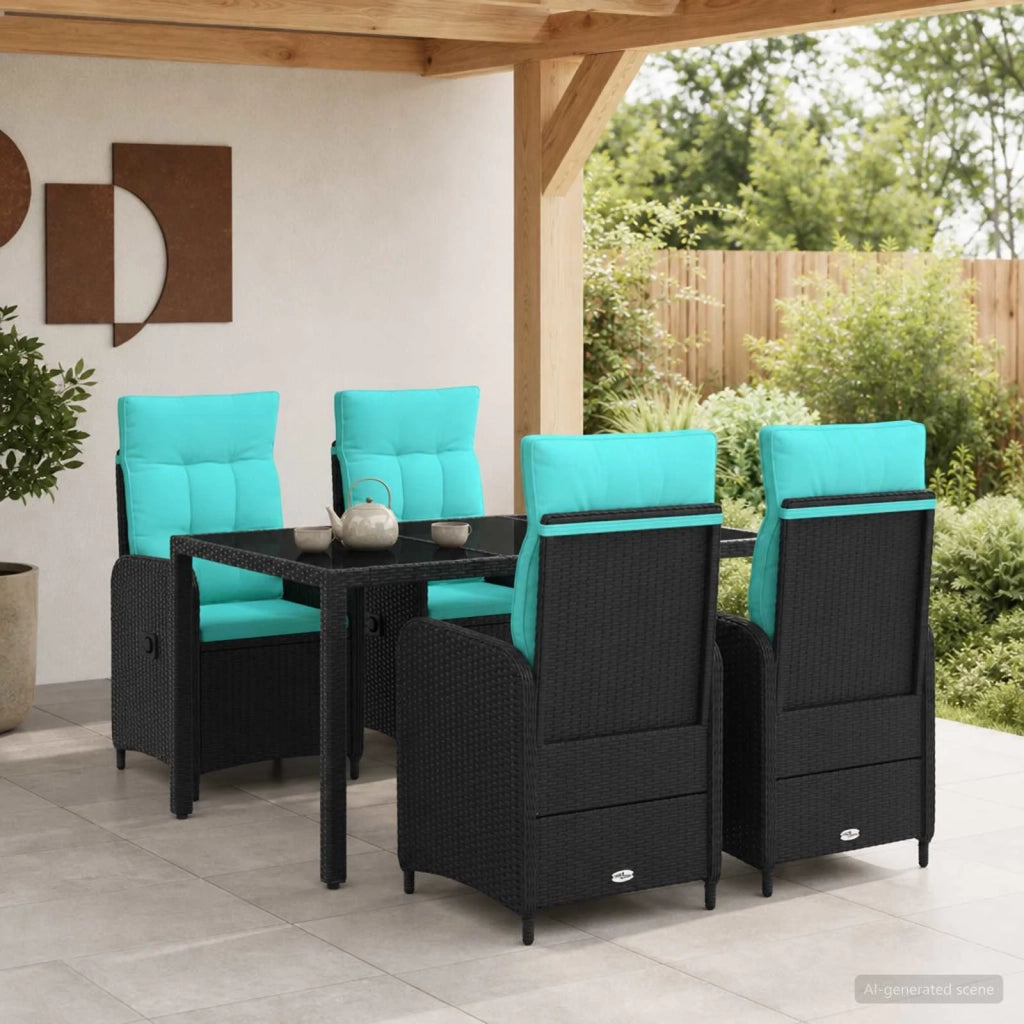 Set da pranzo per esterni 5 pz polyrattan 3422302