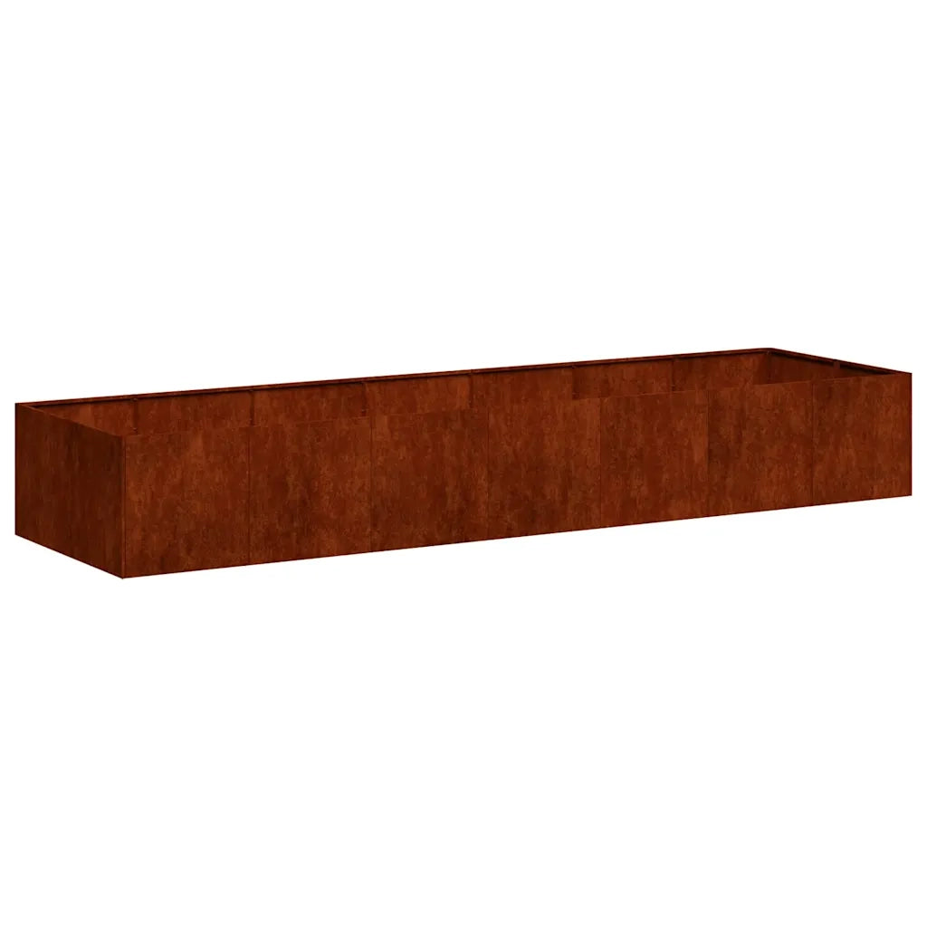 Fioriera Arrugginita 280x80x40 cm in Acciaio Corten