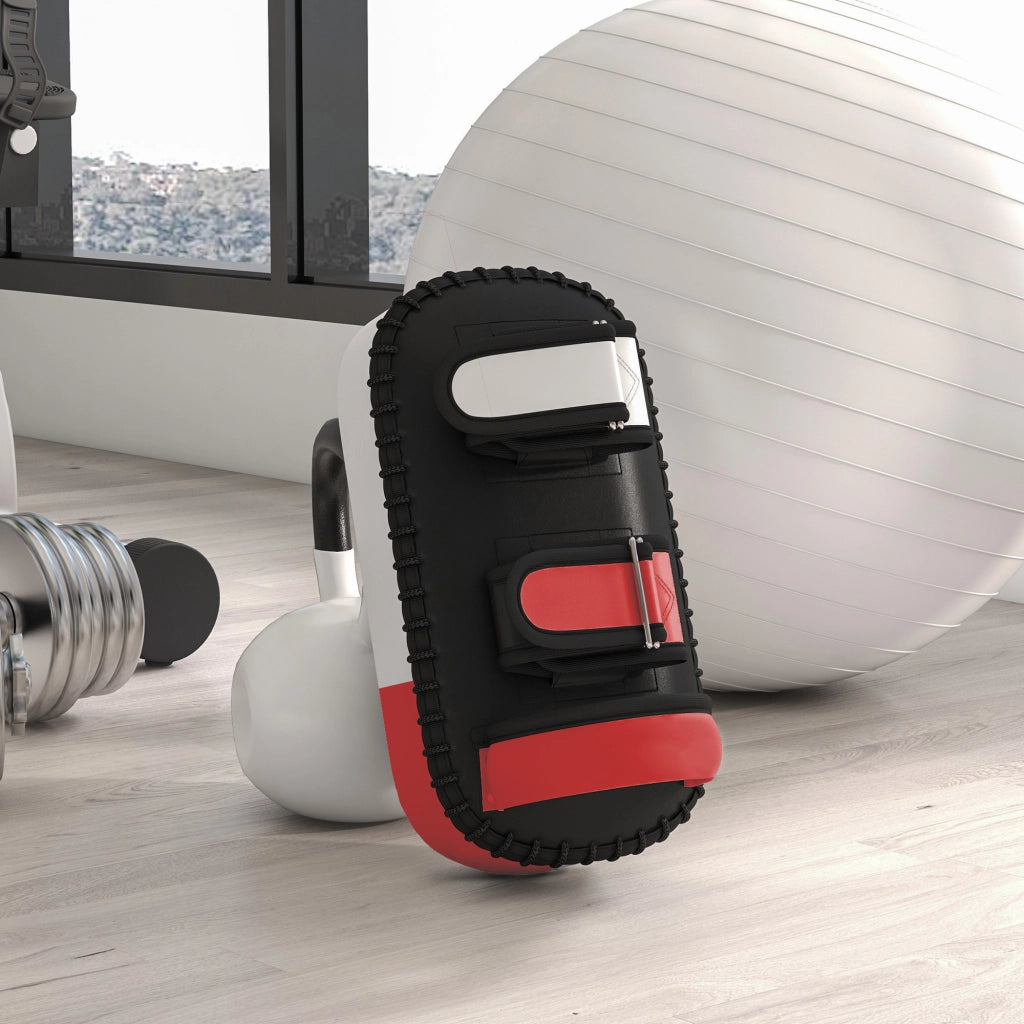 Cuscino da allenamento per Muay Thai ¨C Minimal ¨C 38x20x18 cm, nero/rosso/bianco, similpelle