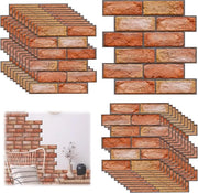 Pannelli da parete 3D in pietra artificiale autoadesivi - PVC impermeabile - per interni e esterni - 30 x 30 cm - piastre in plastica - per ambienti di lavoro - 20 pezzi