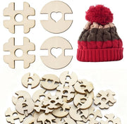 Accessori per filato 60 pezzi - Supporto in legno con disegno rimovibile - Punti di annodamento - Accessori per filato - Materiale duraturo - Tessitura confortevole