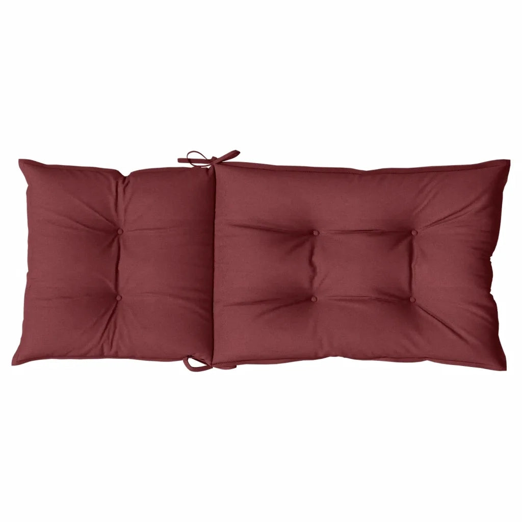 vidaXL Cuscini Sedia Schiena Alta 2 Rosso Vino Mélange 120x50x7 cm