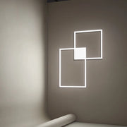 Plafoniera Moderna Cross Alluminio Bianco Opaco Led 64W Dimmerabile Ip20