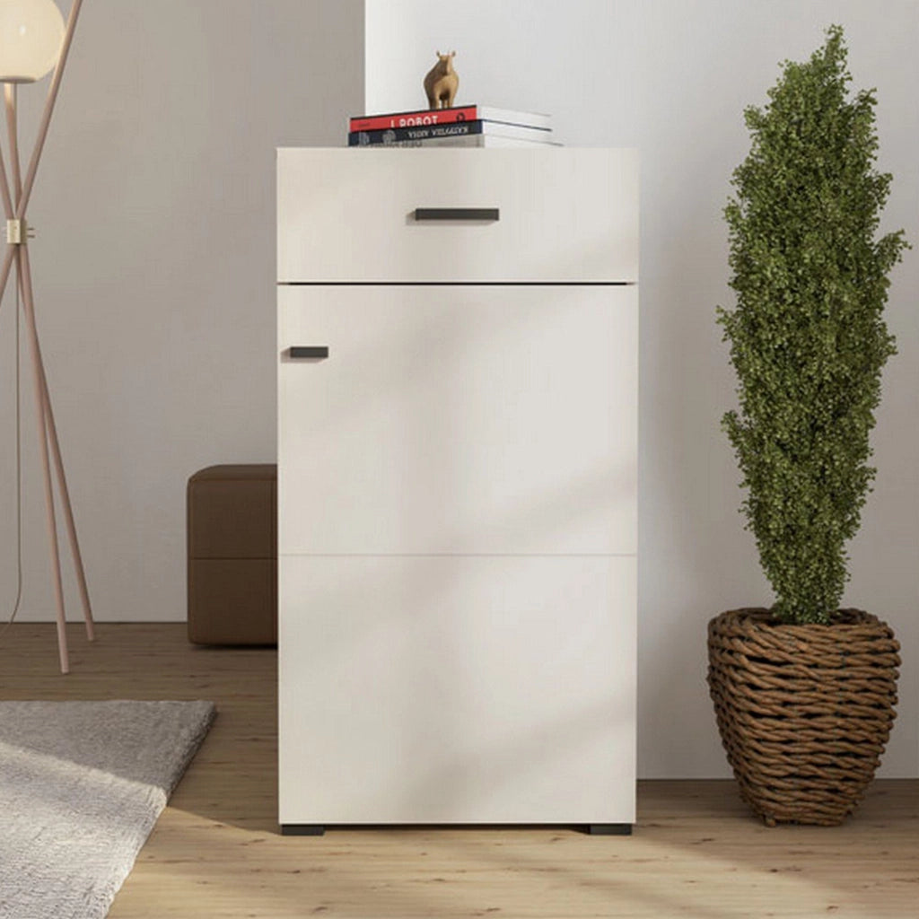 Trevi, Mobile da Ingresso un Cassetto, 51.5x35x98h cm Bianco Crema