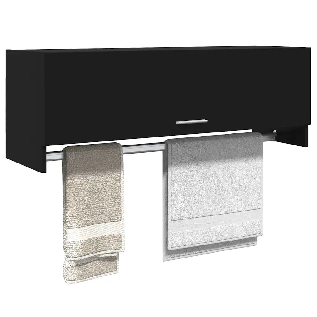 Armadio Nero 100x32,5x35 cm in Legno Multistratocod mxl 79459