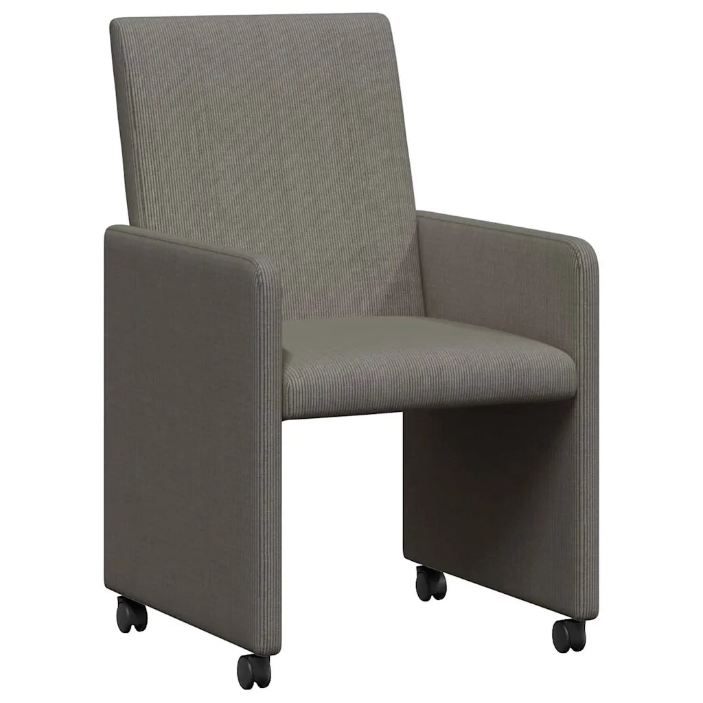 Sedie da Pranzo con Ruote 2 pcs Grigio chiaro 57 x 66 x 94 cm 42017801