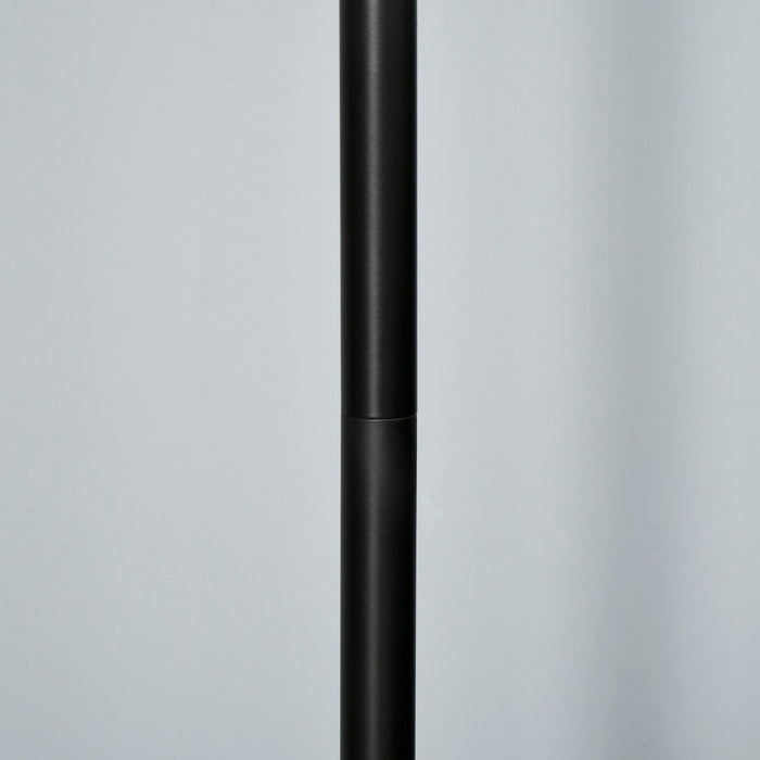 Lampada da Terra con Paralumi E27 in Metallo Nero