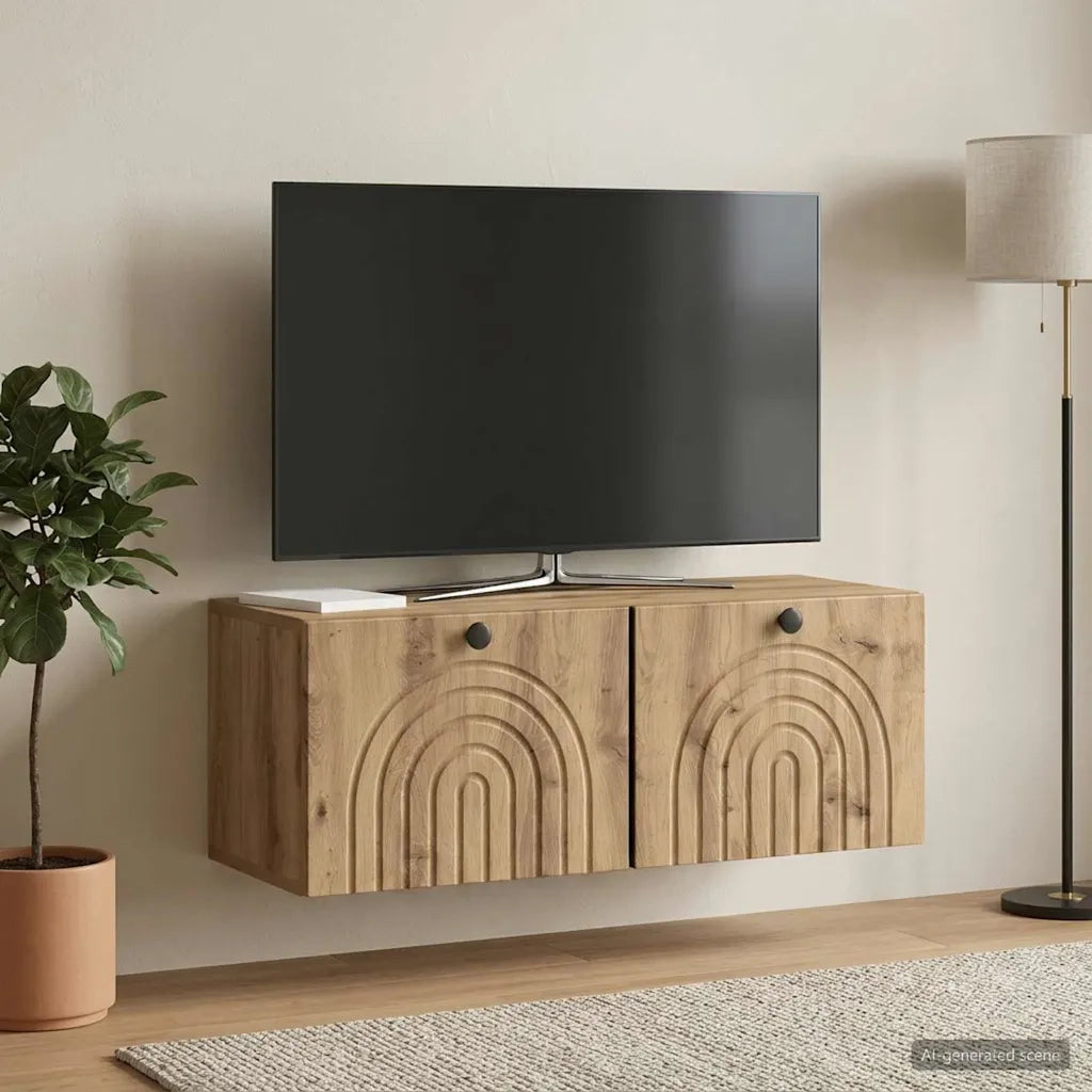 Mobile Porta TV da Muro 78,5 x 31 x 30 cm Rovere Artigianale 898214