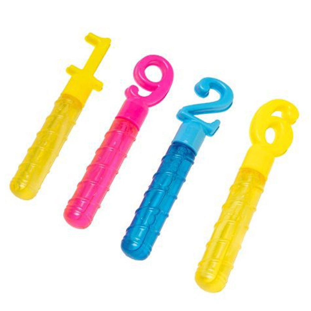 Trade Shop - Set 4pz Bacchette Per Bolle Di Sapone Con Testa A Numero 30ml Gioco Bambini 3+ 6560331 -