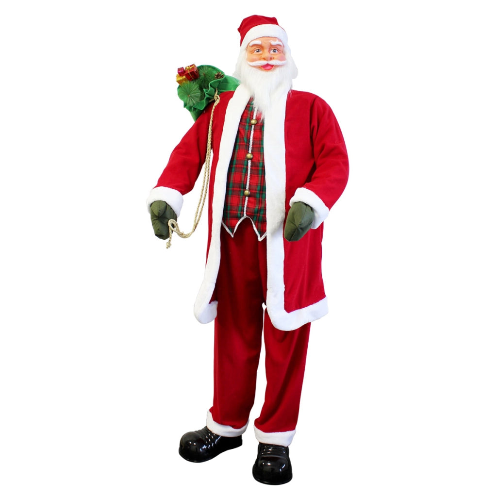 [lux.pro] Babbo Natale che Canta e Balla 200 x 80 x 70 cm con Sensore di Movimento e Alimentatore