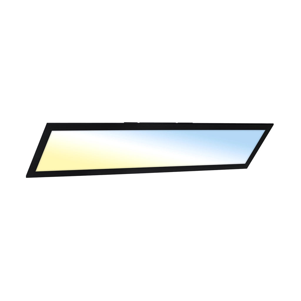Plafoniera Moderna Piatto Plastica Nero Led Integrato 24,5W 3000K