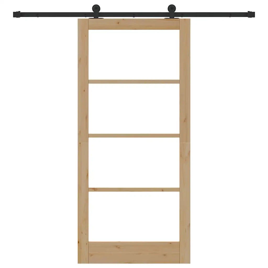 Porta scorrevole ORKDAL Naturale e Nero 93 x 202 cm 3332035