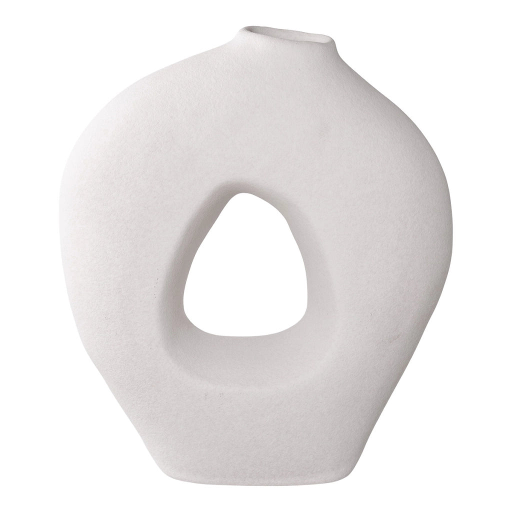 Vaso Decorativo Milano, Bianco, Ceramica, 10,5x24x27,8 cm