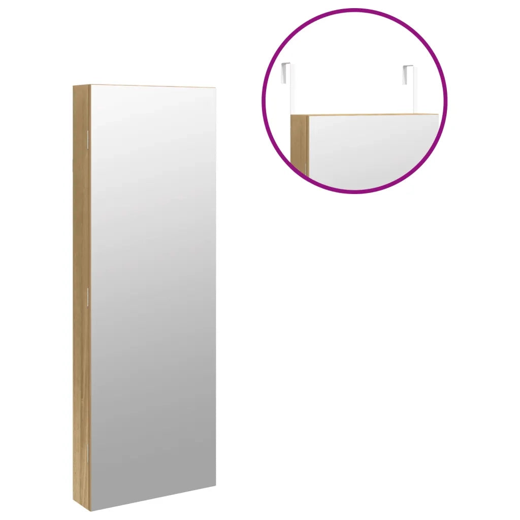 Armadio Portagioie a Specchio con Luci LED a Parete-Specchiera Portagioie con LED 956860