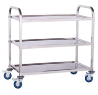 Carrello da cucina professionale 101 x 55 cm 3 livelli max 480 kg acciaio inox temprato 3614112