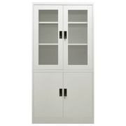 Armadio per Ufficio Grigio Chiaro 90x40x180 cm in Acciaio 335947