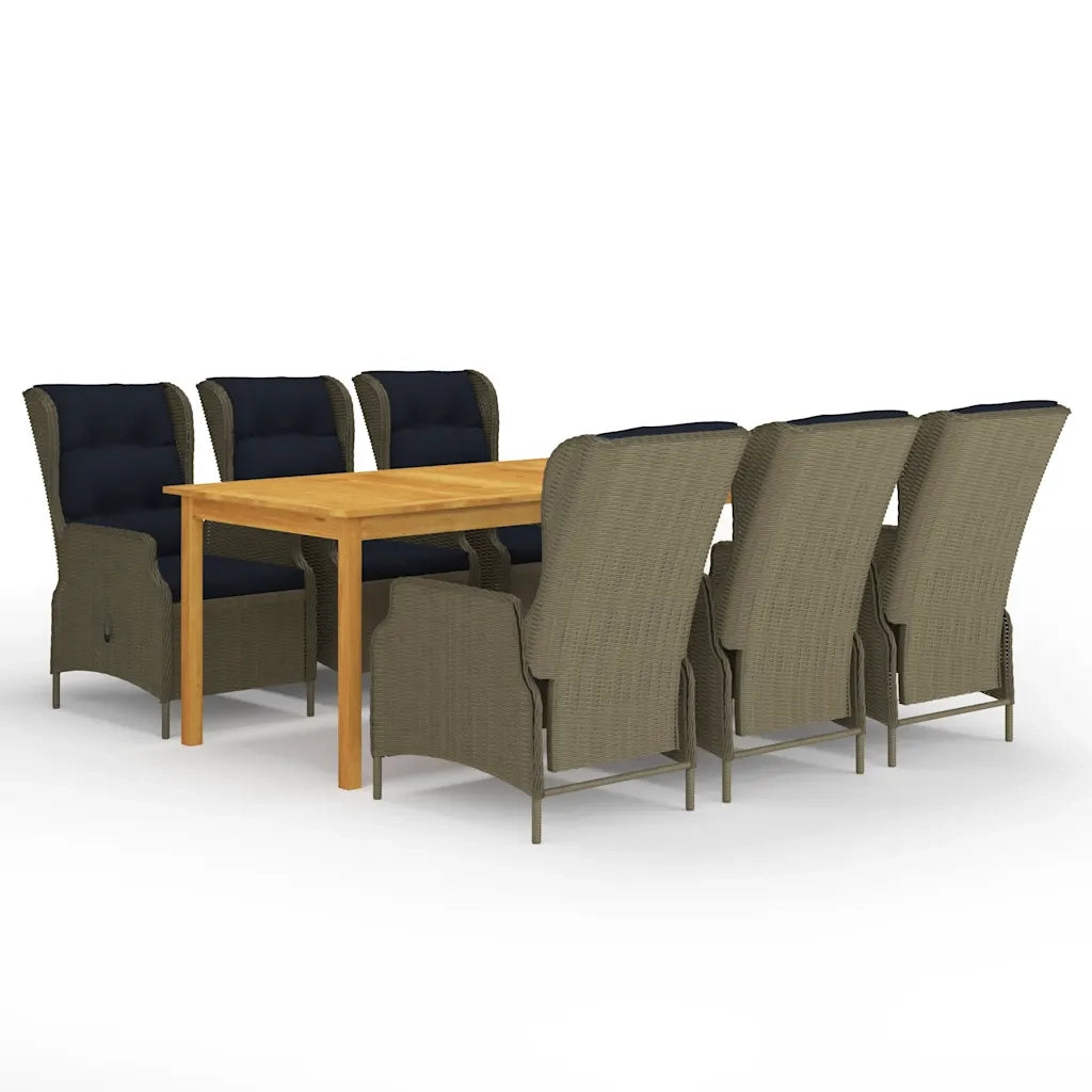 Set da Pranzo da Giardino 7 pz Marrone cod mxl 43643