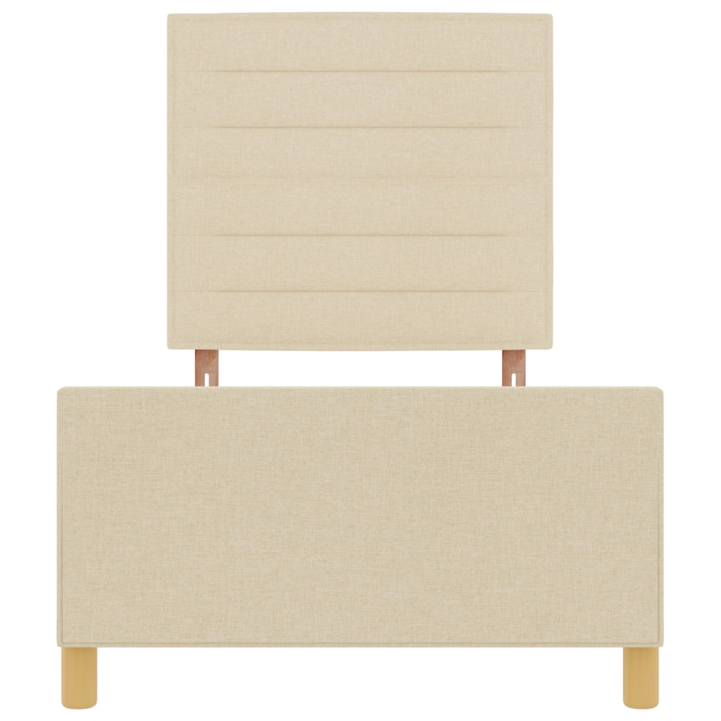 Struttura del letto crema  100x200 cm in tessuto