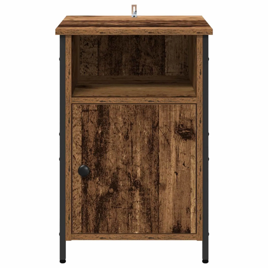 Set di 2 Comodini | Armadio da Notte | Mobiletto da notte Legno vecchio 40 x 42 x 60 cm