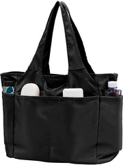 Borsa shopper grande per donna con chiusura a rilascio rapido e impermeabile per viaggi, yoga, sport e uso quotidiano (nero)