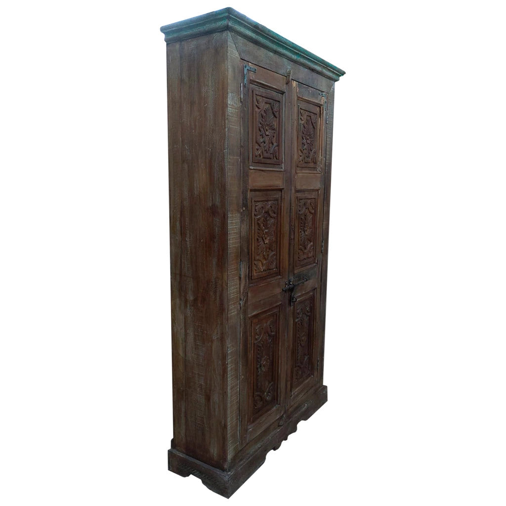 Armadio in legno marrone 122x45x220h